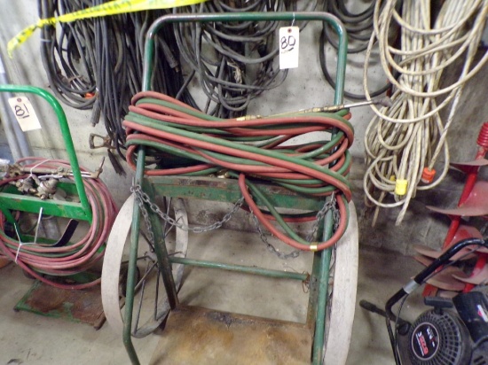 Large Wheel Torch Cart with Torch and Gauges, NO TANKS (New Garage)