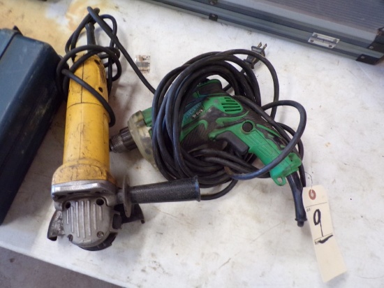 DeWalt 4 1/2'' Corded Cutoff / Grinder and Hitachi Corded Drywall Screwdriv