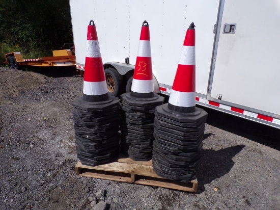 (50) New Highway Safety Cones, Black