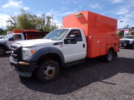 2011 Ford F-450 Enclosed Service Body Truck, 2 WD, Reading 11' Walk In Serv