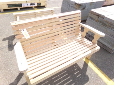 New Amish Made 4' Bench, Unfinished (5202)