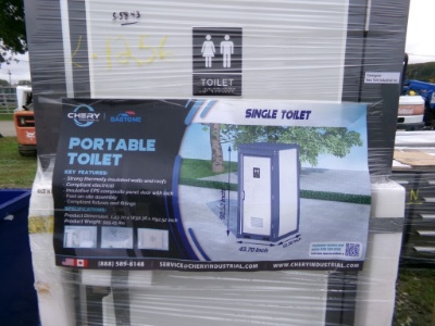 New Chery/Bastone Portable Single Toilet w/ Sink. REQUIRES - Elect, Water a