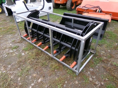 New 78'' Heavy Grass Fork Grapple Bucket for Skid Steer (5945)