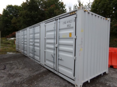 New 40' Steel Storage / Shipping Container with (4) Dbl. Side Entrance Door