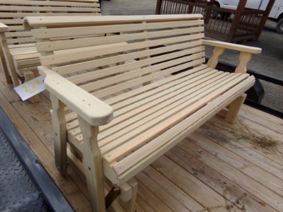 New Amish Made 60'' Glider Bench, Unfinished (5193)