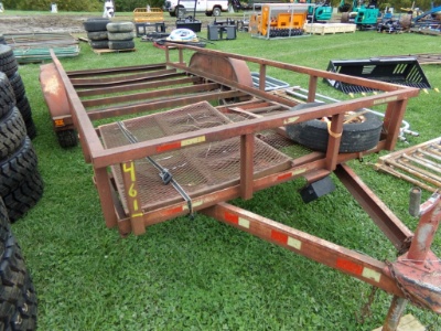 2002 TO/BR Tandem Axle Landscape Trailer, 16' x 6 1/2', Has Title, Good Tir