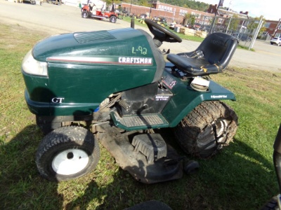 Craftsman GT Riding Mower, 50'' Deck, Kohler 22 HP Engine, Tire Chains, Run
