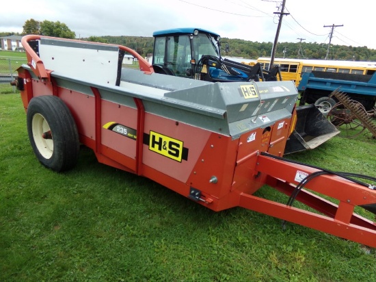 H and S 235 Manure Spreader with End Gate, Very Nice Condition, SN 213369 (
