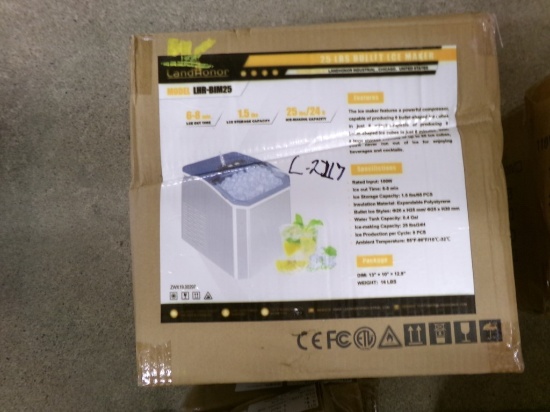 Counter Top Ice Maker, 25 Lbs. LHRBIM-25, NIB