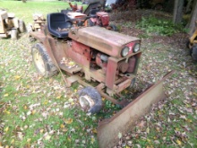 Lg. Wheel Horse Garden Tractor with 55'' Front Plow, Tire Chains, Kohler Si
