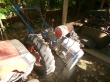 Blue Antique Walk-behind Tractor, 2-Cylinder Engine, NO Attachments (Firewo