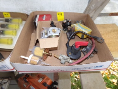 Box with Carbuerators, Solenoids, Battery Shut Off and Misc. (Carport)