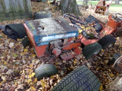 Jacobsen with Ford Hood, Has Deck, Looks Complete, FOR PARTS OR REPAIR (Out