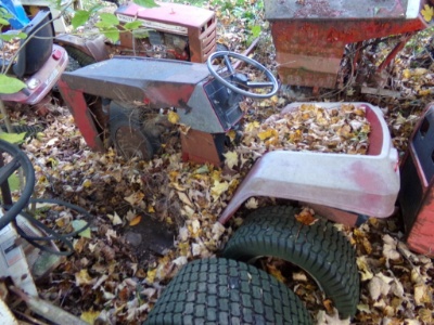 Old Wheelhorse with Deck, 14 HP Kohler Engine, FOR PARTS OR REPAIR (Out Bac