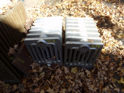 (2) Cast Iron Radiators, 18'' Long x 17'' Tall x 12'' Wide, Silver (Near Ga