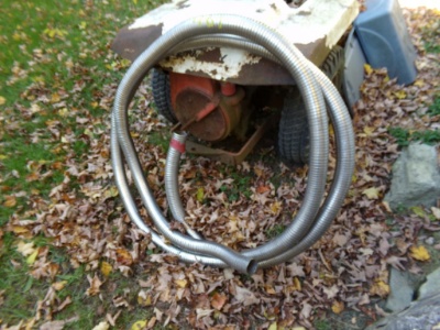 Long Pc. of 2'' Stainless Flex Pipe(Near Garage)