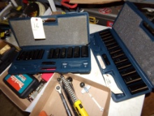 Box with (2) Sets of Deep Impact Sockets, (1) SAE, (1) Metric, SAE IS MISSI
