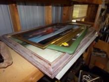 Group of Framed Wall Art and Mirrors