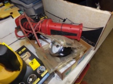 Box of Sun Pro Tachometers and Red Corded Work Light (House Garage)