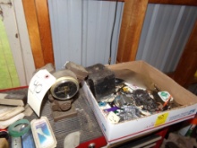 Box of Harley Owners Group H.O.G. Memorabilia Including a V-Twin Desktop Cl