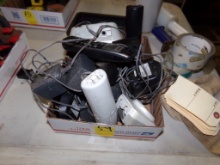 Box of Cordless Phones and Chargers