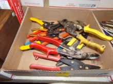 Box of Snips, Fencing Pliers, Etc.