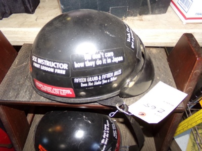 Open Faced Helmet with Visor, UNKNOWN SIZE, NOT REAL BIG, MAY BE A MEDIUM (