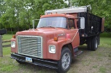 1974 IH 1600 Loadstar w. 15’ Box Hoist w. Roll Tarp