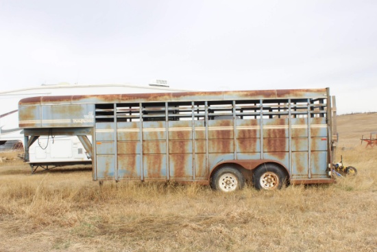 1986 TravAlong Gooseneck Stock Trailer