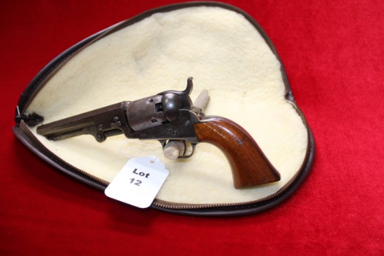 Colt 1849 Pocket revolver. 31 caliber, single action, 5 shot percussion black powder