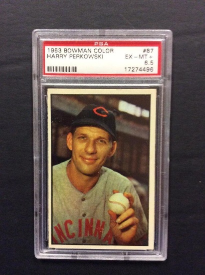 1953 Bowman Color #87 Harry Perkowski