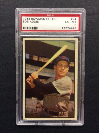1953 Bowman Color #94 Bob Addis