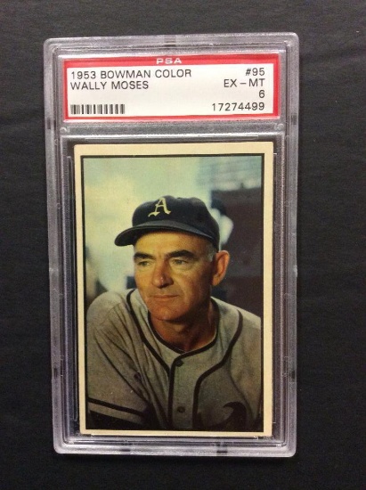 1953 Bowman Color #95 Wally Moses