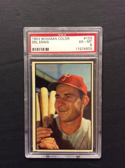 1953 Bowman Color #103 Del Ennis
