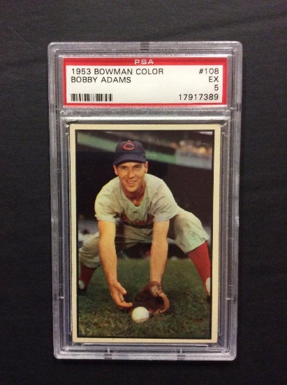 1953 Bowman Color #108 Bobby Adams