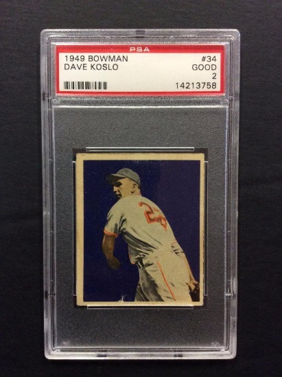 1949 Bowman #34 Dave Koslo