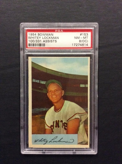1954 Bowman #153 Whitey Lockman (102/333 Assists)