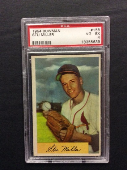 1954 Bowman #158 Stu Miller