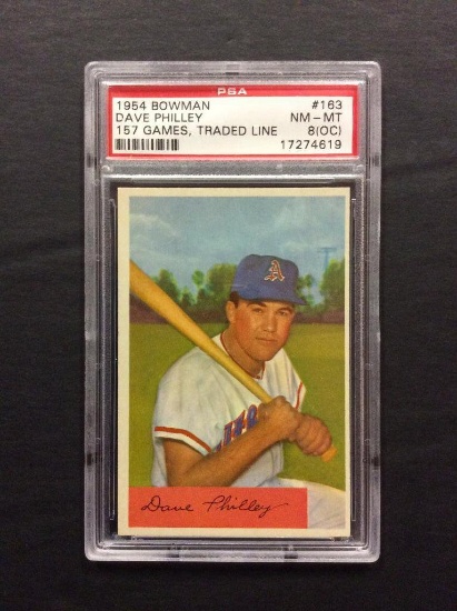 1954 Bowman #163A Dave Philley (157 Games, Traded Line)