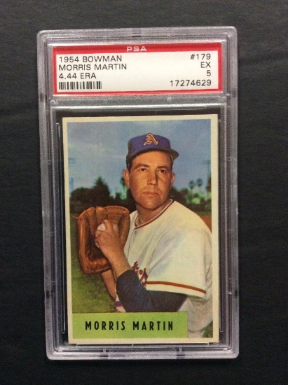 1954 Bowman #179 Morris Martin (4.44 Era)