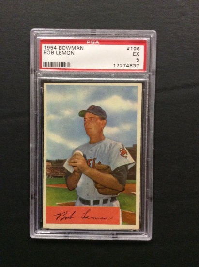 1954 Bowman #196 Bob Lemon (HOF)