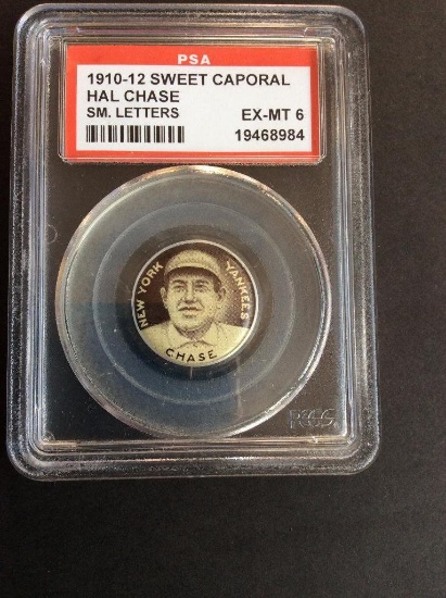 1910-12 P2 Sweet Caporal Pin#27S Hal Chase (Small Letters)