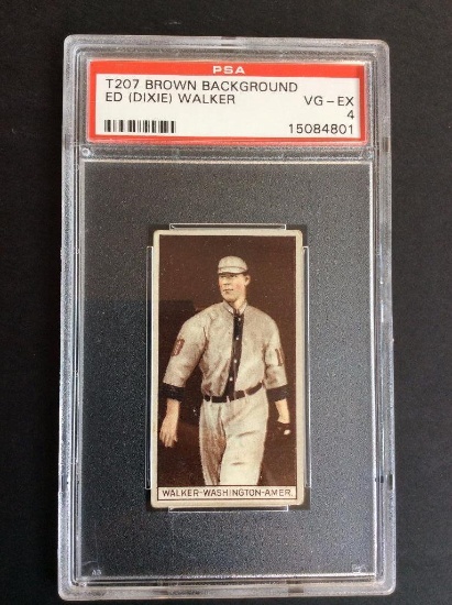 1912 T207 Brown blackground Ed (Dixie) Walker