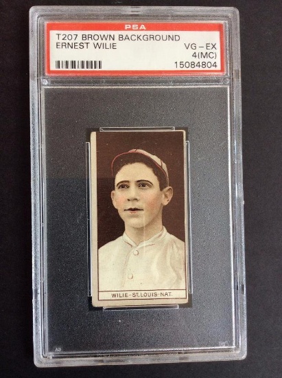 1912 T207 Brown blackground Ernest Wilie