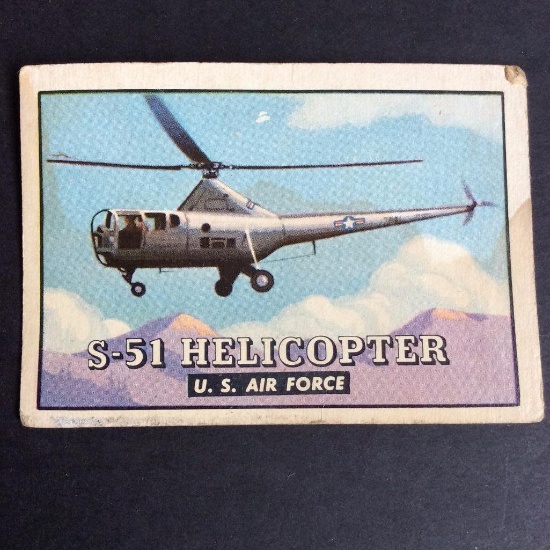 1952 Topps Wings Friend or Foe #66 S-51 Helicopter