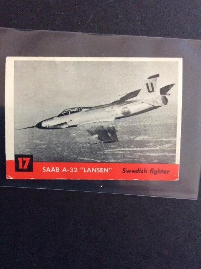 1956 Topps Jets #17 Saab A-32 Lansen