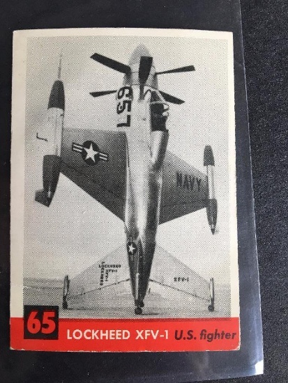 1956 Topps Jets #65 Lockheed XFV-1