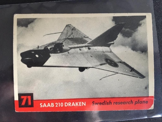 1956 Topps Jets #71 Saab 210 Draken
