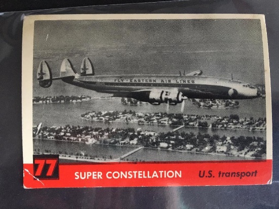 1956 Topps Jets #77 Super Constellation