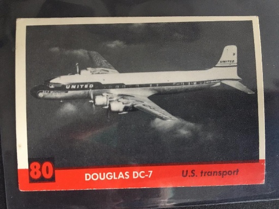 1956 Topps Jets #80 Douglas DC-7
